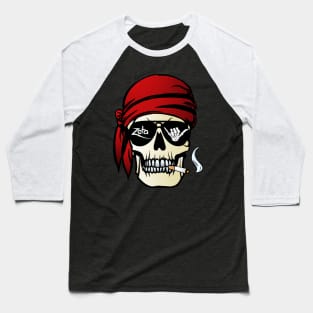 Calavera Pirata Baseball T-Shirt